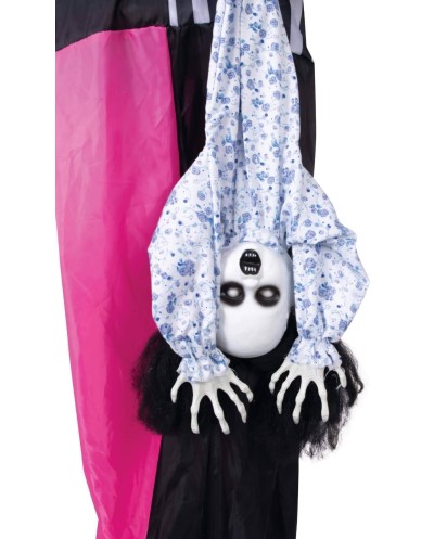 DECORATION HALLOWEEN CLOWN ROSE NOIR TENANT UN ENFANT SON  LUMIERE ET ANIME