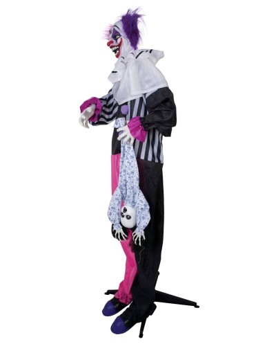 DECORATION HALLOWEEN CLOWN ROSE NOIR TENANT UN ENFANT SON  LUMIERE ET ANIME