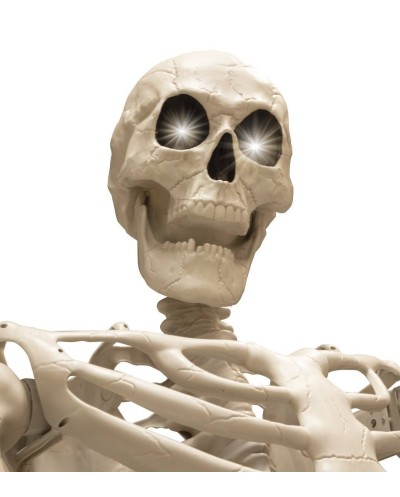 DECORATION HALLOWEEN SQUELETTE DE TITAN YEUX LUMINEUX 3.18 METRES