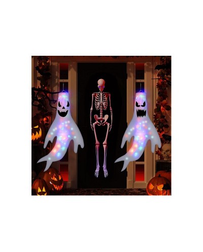 DECORATION HALLOWEEN FANTOME LUMINEUX 120 X 63 CM