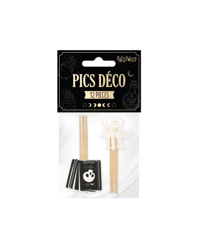 PICS DECO HALLOWEEN SQUELETTE TETE DE MORT