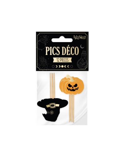 PICS DECO HALLOWEEN CITROUILLE/ CHAPEAU