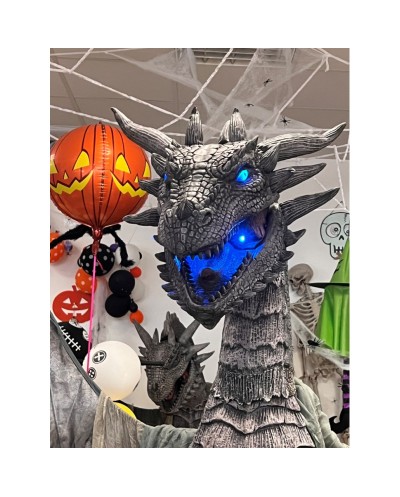 DECORATION HALLOWEEN DRAGON DEVORYS ANIME, SON ET LUMIERE 210 CM 