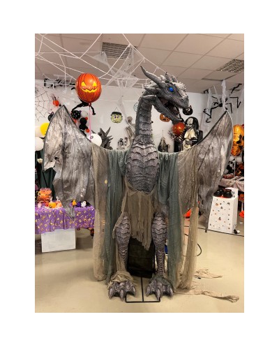 DECORATION HALLOWEEN DRAGON DEVORYS ANIME, SON ET LUMIERE 210 CM 