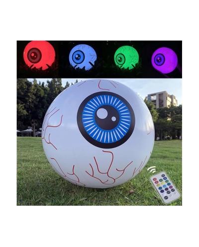 DECORATION HALLOWEEN OEIL LUMINEUX AVEC LEDS 40 CM 