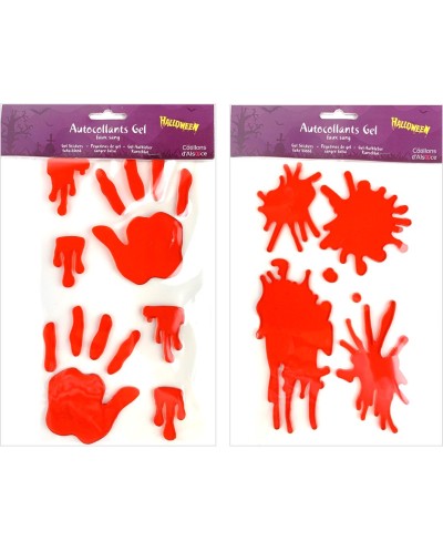 DECORATION DE VITRE HALLOWEEN TRACE DE SANG GEL MAINS OU ECLABOUSSURES