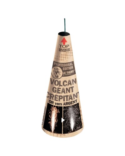 VOLCAN VESUVE GEANT CREPITANT OR VERS ARGENT