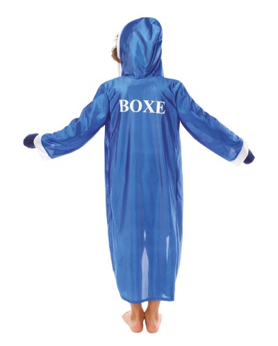 DEGUISEMENT SET ENFANT BOXEUR  BLEU TAILLE UNIQUE PEIGNOIR SHORT CEINTURE GANTS