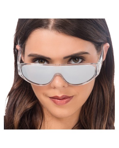 LUNETTES MONTURE TRANSPARENTE EFFET MIROIR 15CM X 15CM X 4.8CM