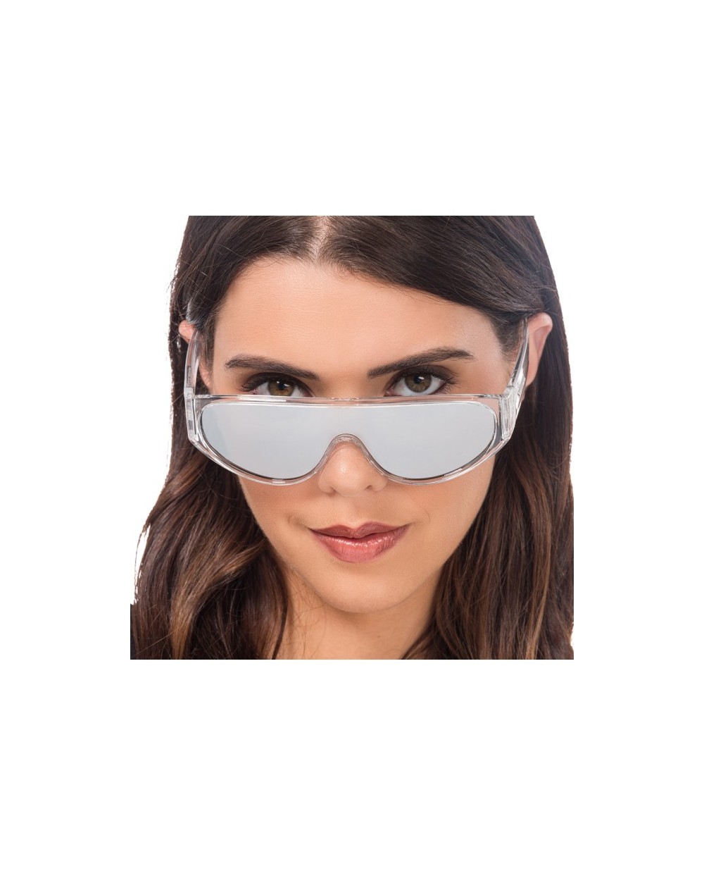 LUNETTES MONTURE TRANSPARENTE EFFET MIROIR 15CM X 15CM X 4.8CM