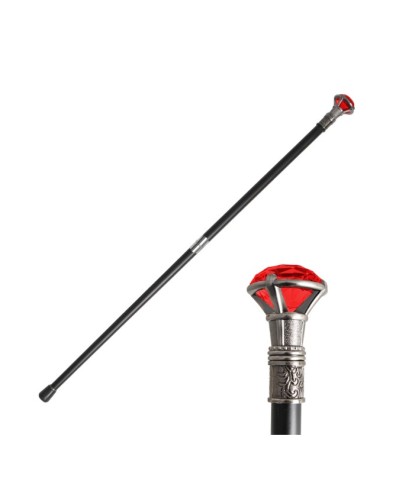 CANNE METAL DIAMANT ROUGE 93 CM