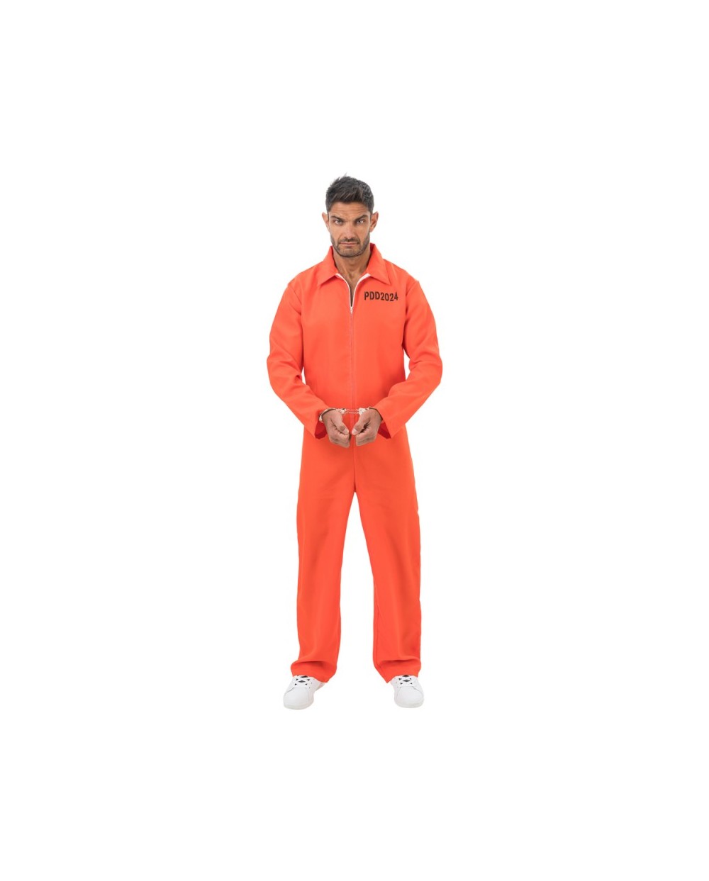 DEGUISEMENT HOMME COMBINAISON ORANGE PRISONNIER TAILLE 180 CM 