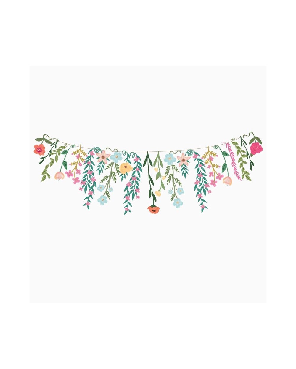 GUIRLANDE DE FLEURS EN PAPIER 3 METRES