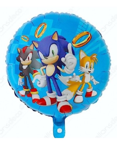 BALLON METALLIQUE SONIC JEU VIDEO 44 CM
