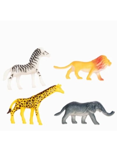 JEU A PINATA 4 ANIMAUX DE LA SAVANE OU DE LA JUNGLE 8 CM ENVIRON