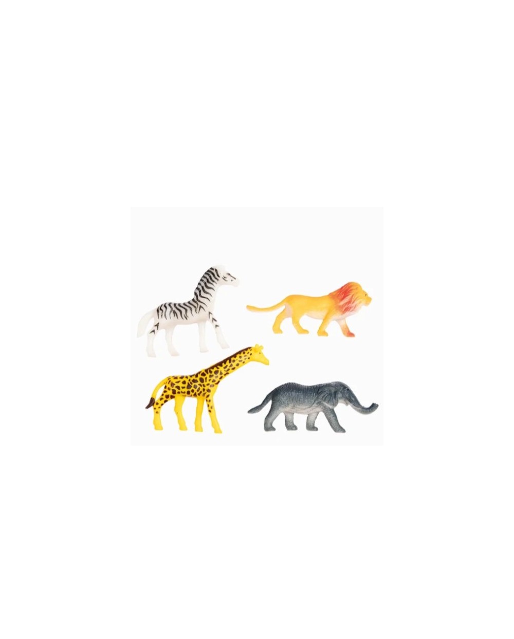JEU A PINATA 4 ANIMAUX DE LA SAVANE OU DE LA JUNGLE 8 CM ENVIRON