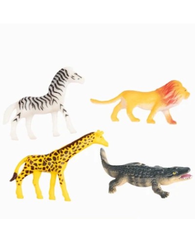JEU A PINATA 4 ANIMAUX DE LA SAVANE OU DE LA JUNGLE 8 CM ENVIRON