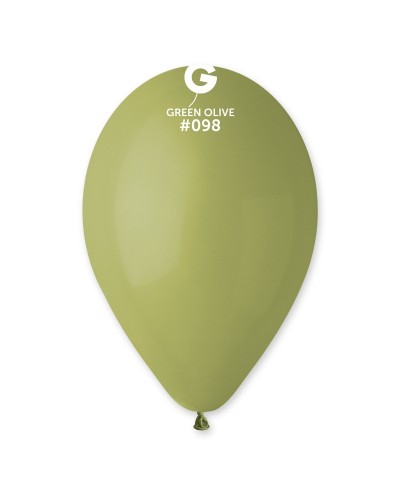 50 BALLONS VERT OLIVE  098 BIO LATEX 28-30 CM 
