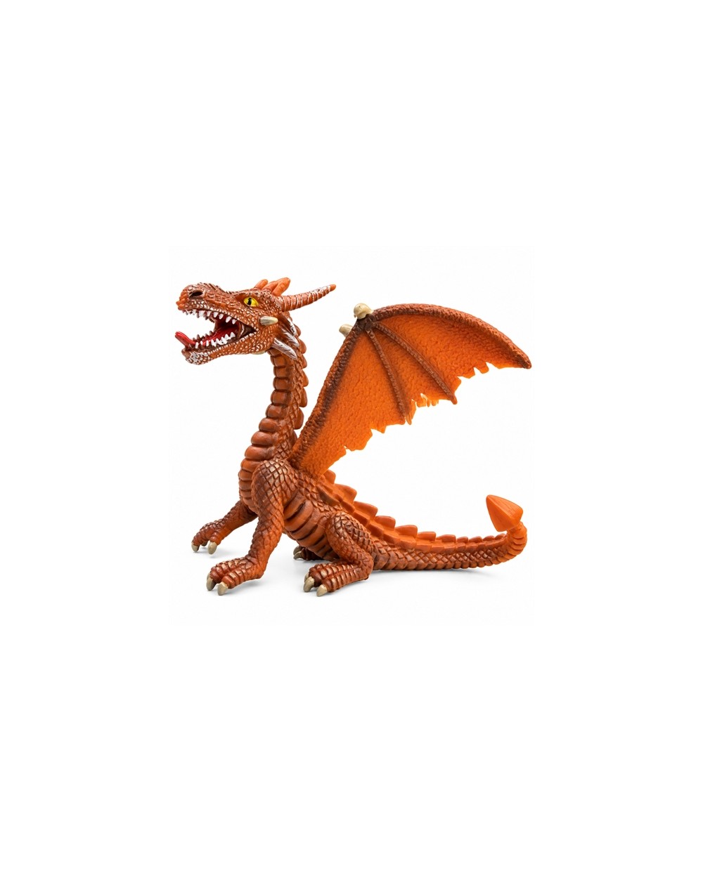 FIGURINE DRAGON ORANGE ET GRIS 9.5 X 13 CM
