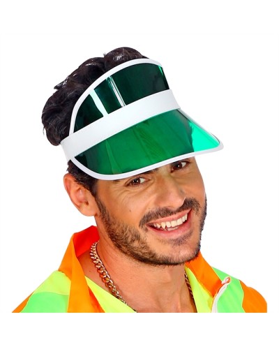 VISIERE VERTE ANNEES 80 JOUEUR DE POKER