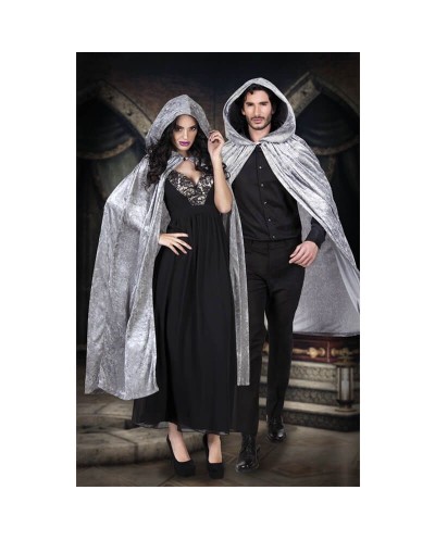 CAPE AVEC CAPUCHE GRISE 170 CM 