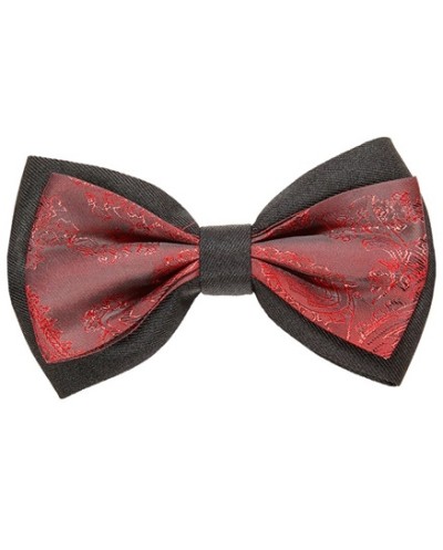 NOEUD PAPILLON STEAMPUNK VINTAGE BORDEAU
