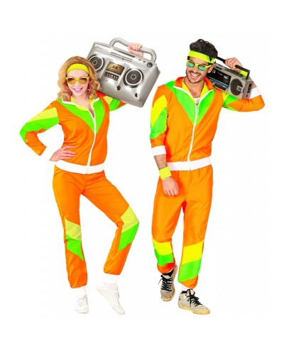 DEGUISEMENT SURVETEMENT OU JOGGING  ORANGE ANNEES 80'S TAILLE M 