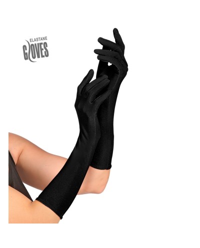 LONGS GANTS ELASTHANNE NOIRS 40 CM