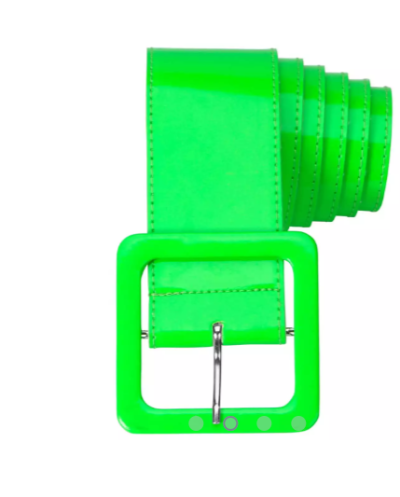 CEINTURE VINYL VERT FLUO