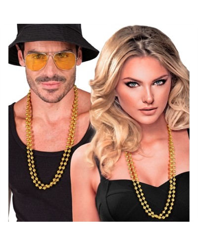 2 COLLIERS DE PERLE OR 40 CM
