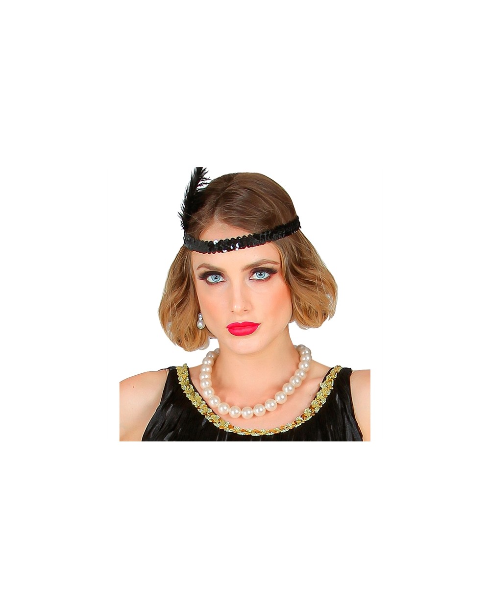 COLLIER PERLES BLANCHES 21 CM