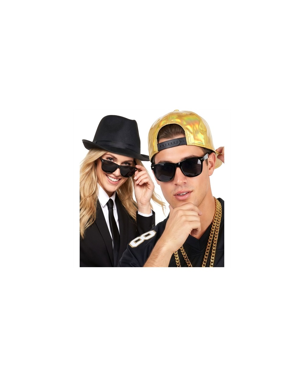 LUNETTES PERSONNAGE TYPE BLUES BROTHER NOIRES VERRES NOIRS
