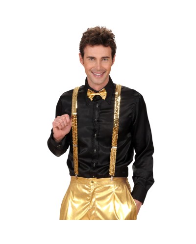 BRETELLES SEQUINS OU PAILLETTES OR
