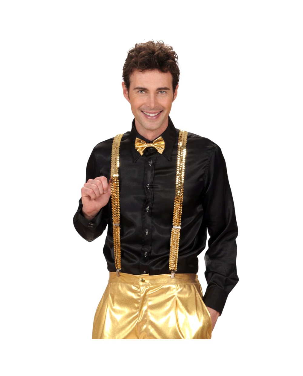 BRETELLES SEQUINS OU PAILLETTES OR