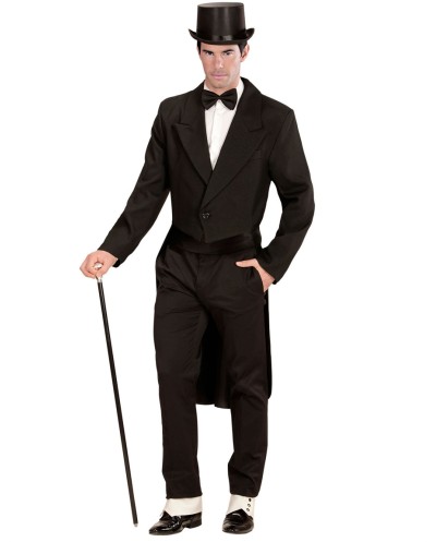 DEGUISEMENT VESTE QUEUE DE PIE SHOWTIME NOIRE TAILLE S 