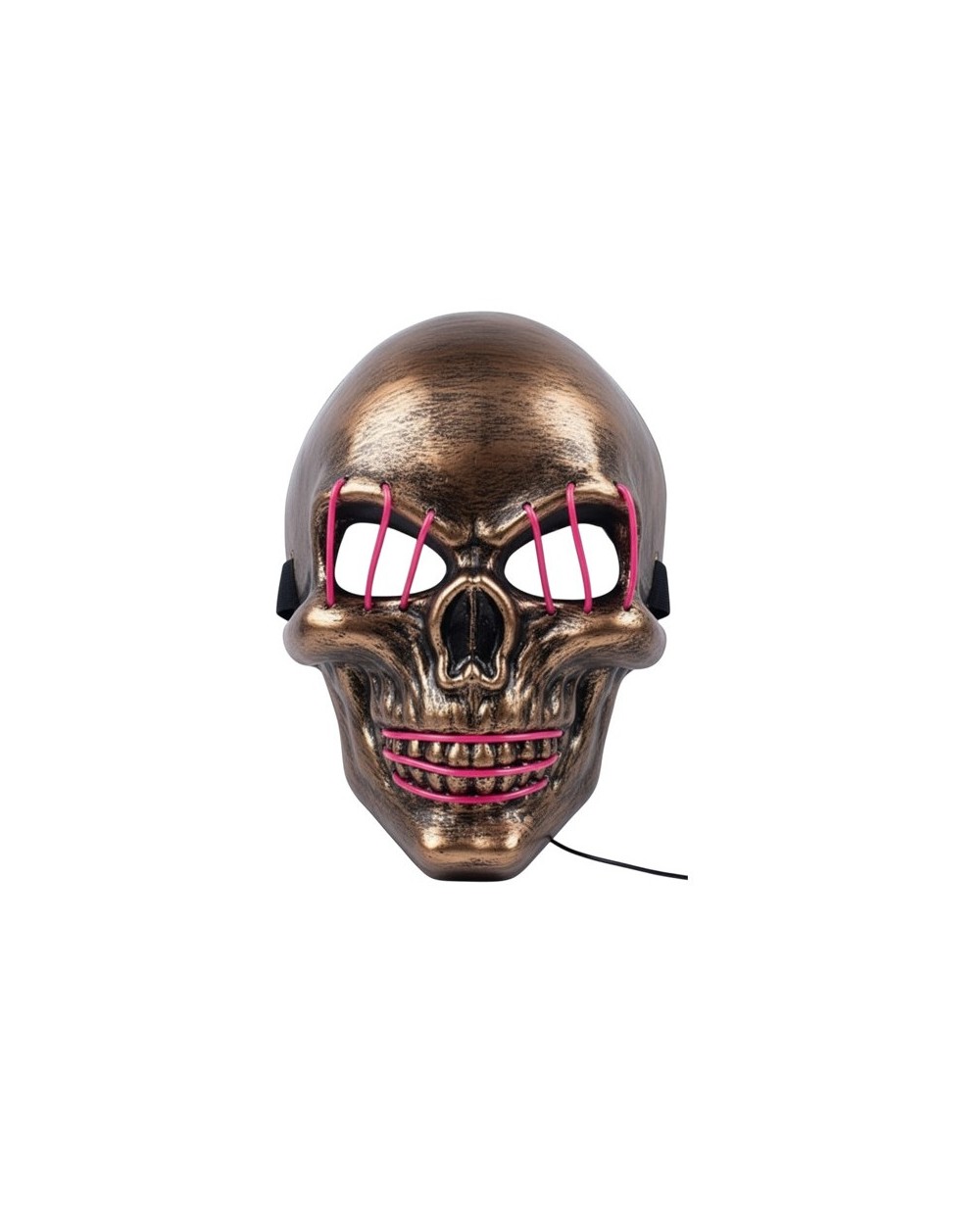 MASQUE LUMINEUX LED TETE DE MORT CUIVREE OU SKUL