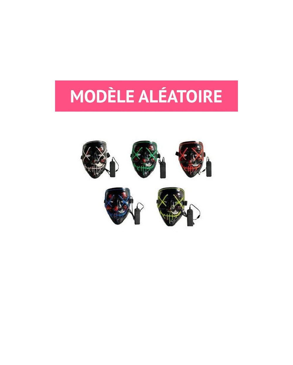 MASQUE LUMINEUX TERREUR ANONYMOUS LED 