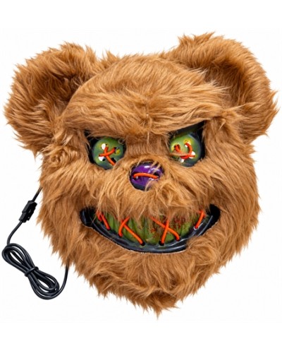 MASQUE LUMINEUX LED OURS BRUN TERRIFIANT
