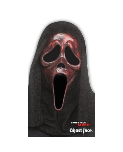 MASQUE SCREAM GHOST FACE TM RED MARBLE VISAGE ROUGE MARBRE