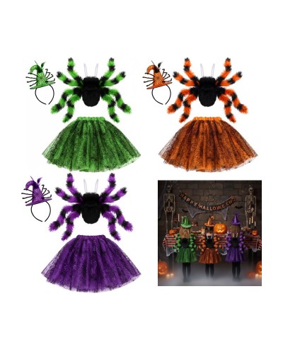SET 3 PIECES ARAIGNEE ENFANT TUTU GROSSE ARAIGNEE CHAPEAU DE SORCIERE 