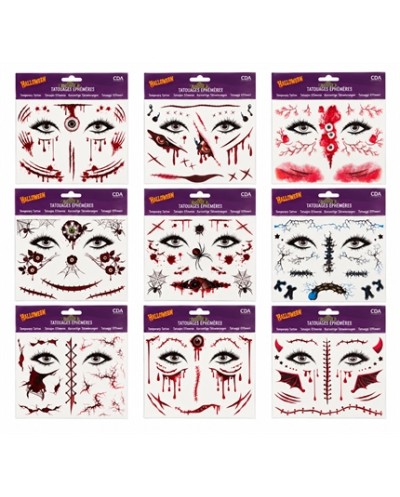 TATOUAGE EPHEMERE HALLOWEEN  MODELE ALEATOIRE
