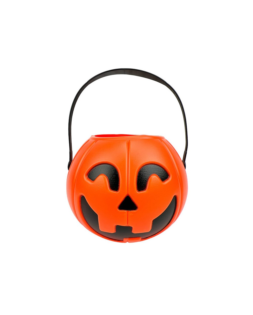 SEAU A BONBONS CITROUILLE LED LUMIERE TOURNANTE 18 X 13.5 CM HALLOWEEN