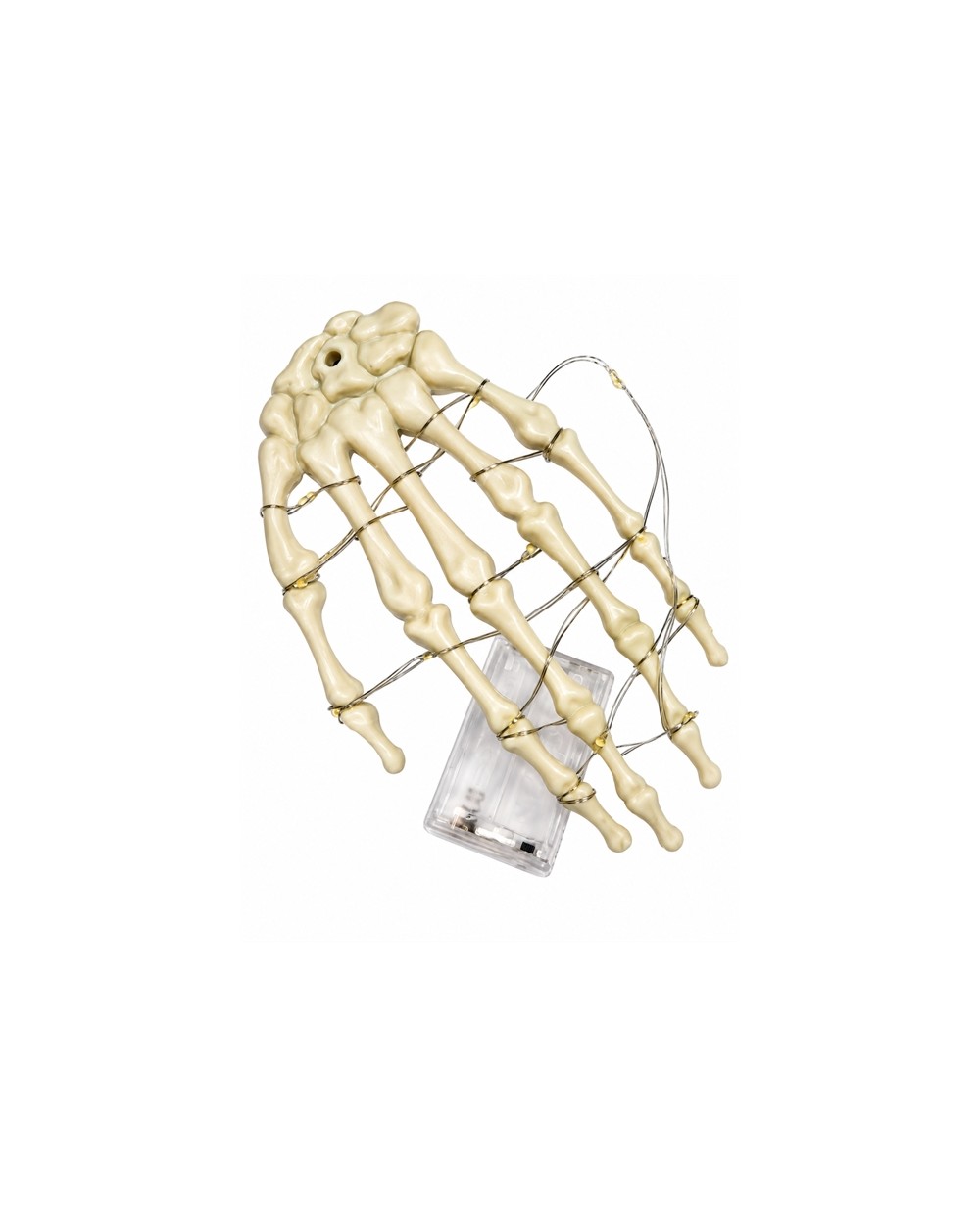 MAIN DE SQUELETTE BOB LUMINEUSE AVEC LED  15 X 9 CM