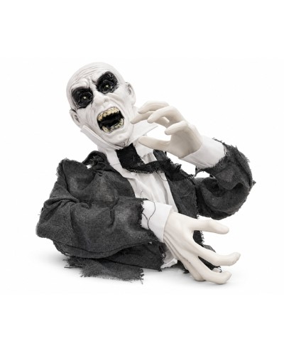 BUSTE DE ZOMBIE LUMIERE SON ET MOUVEMENT ANIMATRONIC 118 X 40 X 22 CM
