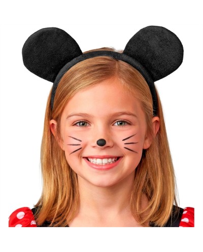 SERRE TETE OREILLES DE MICKEY OU SOURIS NOIRE EN MOUSSE 