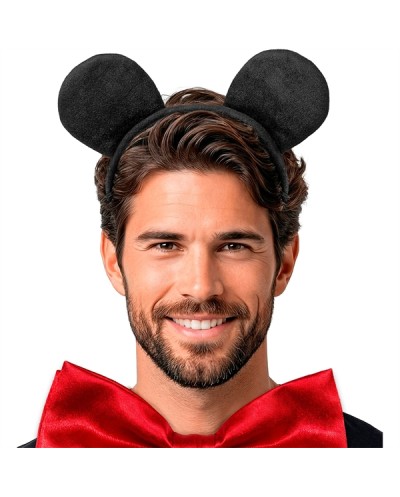 SERRE TETE OREILLES DE MICKEY OU SOURIS NOIRE EN MOUSSE 