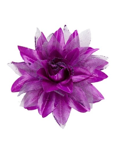 FLEUR PINCE OU CLIP A CHEVEUX VIOLET 