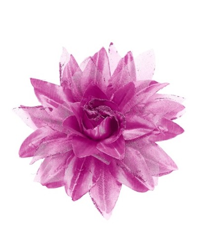 FLEUR PINCE OU CLIP A CHEVEUX ROSE FUCHSIA