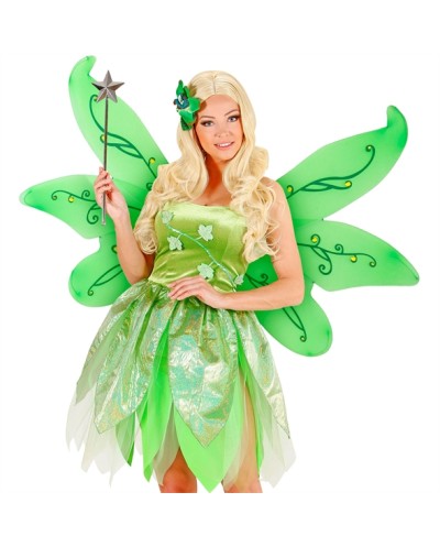 MAXI AILES VERTE DE FEE ADULTE AVECGEMMES 124 X 76 CM 