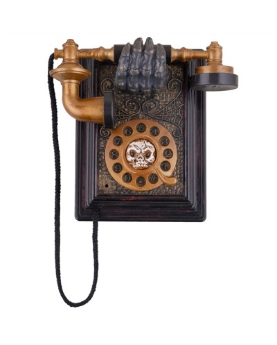 DECO HALLOWEEN ANIMATRONIC TELEPHONE MURAL HALLOWEEN MAIN QUI SE LEVE